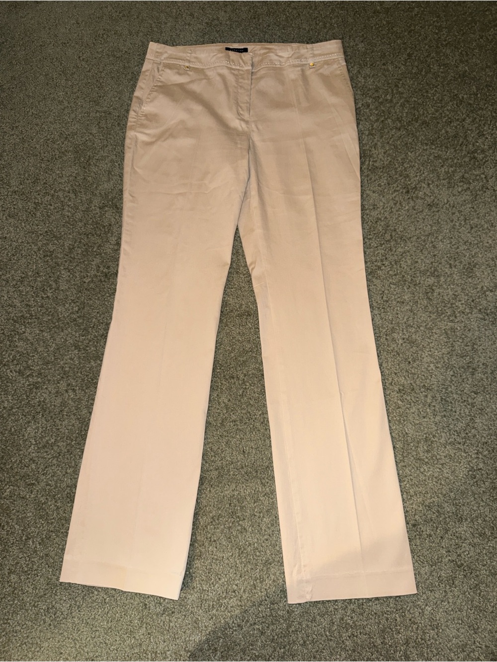 Jones New York Collection Stretch Trousers Khaki Stone Sz 8 Career Pant